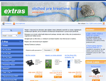 Tablet Screenshot of extras-shop.sk